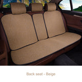 2 pcs Car Seat Cover Blue Cloak Linen/ 2 Front or 1 Back Seat Cushion Pad Fit Most Car, Truck, Suv, Protect Automotive Interior