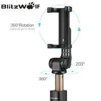 BlitzWolf BS3 Универсальный беспроводной Bluetooth Selfie Stick Мини Штатив Выдвижной Складной Монопод Live Stream Travel для iPhone 11 Pro X XR 8 Для Samsung Xiaomi 9 Huawei P30 Pro Смартфон