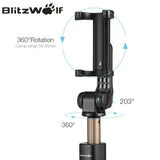 BlitzWolf BS3 Универсальный беспроводной Bluetooth Selfie Stick Мини Штатив Выдвижной Складной Монопод Live Stream Travel для iPhone 11 Pro X XR 8 Для Samsung Xiaomi 9 Huawei P30 Pro Смартфон