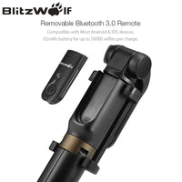 BlitzWolf BS3 Универсальный беспроводной Bluetooth Selfie Stick Мини Штатив Выдвижной Складной Монопод Live Stream Travel для iPhone 11 Pro X XR 8 Для Samsung Xiaomi 9 Huawei P30 Pro Смартфон