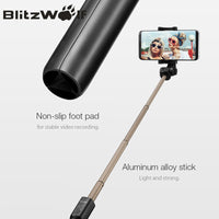 BlitzWolf BS3 Универсальный беспроводной Bluetooth Selfie Stick Мини Штатив Выдвижной Складной Монопод Live Stream Travel для iPhone 11 Pro X XR 8 Для Samsung Xiaomi 9 Huawei P30 Pro Смартфон